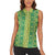 Hawaii Lei with Tribal Quilt Motif Women Sleeveless Polo Shirt