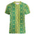 Hawaii Lei with Tribal Quilt Motif Women V-Neck T-Shirt