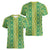 Hawaii Lei with Tribal Quilt Motif Women V-Neck T-Shirt