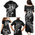 New Zealand Rugby Warrior Custom Family Matching Puletasi and Hawaiian Shirt Black Fern Taniko Motif