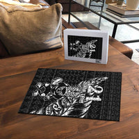New Zealand Rugby Warrior Custom Puzzle Black Fern Taniko Motif - Polynesian Pride