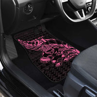 New Zealand Rugby Warrior Custom Car Mats Pink Fern Taniko Motif