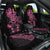 New Zealand Rugby Warrior Custom Car Seat Cover Pink Fern Taniko Motif