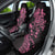 New Zealand Rugby Warrior Custom Car Seat Cover Pink Fern Taniko Motif