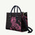 New Zealand Rugby Warrior Custom Leather Bag Pink Fern Taniko Motif - Polynesian Pride