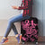 New Zealand Rugby Warrior Custom Luggage Cover Pink Fern Taniko Motif