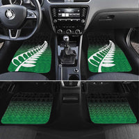 Green Silver Fern Spirit Taniko Tukutuku Personalised Car Mats LT9 Set 4pcs Green - Polynesian Pride
