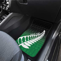 Green Silver Fern Spirit Taniko Tukutuku Personalised Car Mats LT9 - Polynesian Pride