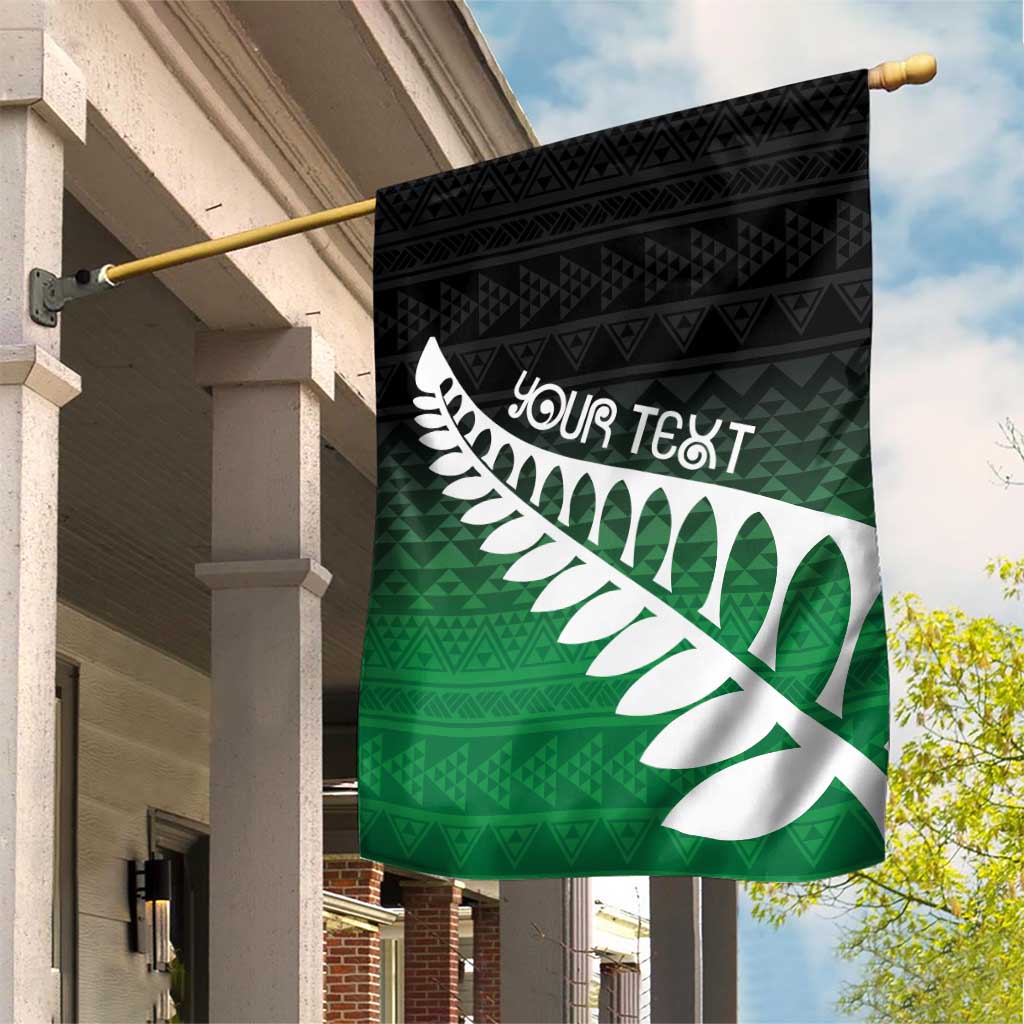 Green Silver Fern Spirit Taniko Tukutuku Personalised Garden Flag LT9 House Flag Green - Polynesian Pride