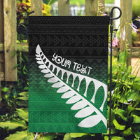 Green Silver Fern Spirit Taniko Tukutuku Personalised Garden Flag LT9 Garden Flag Green - Polynesian Pride