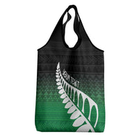 Green Silver Fern Spirit Taniko Tukutuku Personalised Grocery Bag