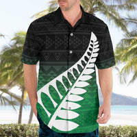 Green Silver Fern Spirit Taniko Tukutuku Personalised Hawaiian Shirt LT9 - Polynesian Pride