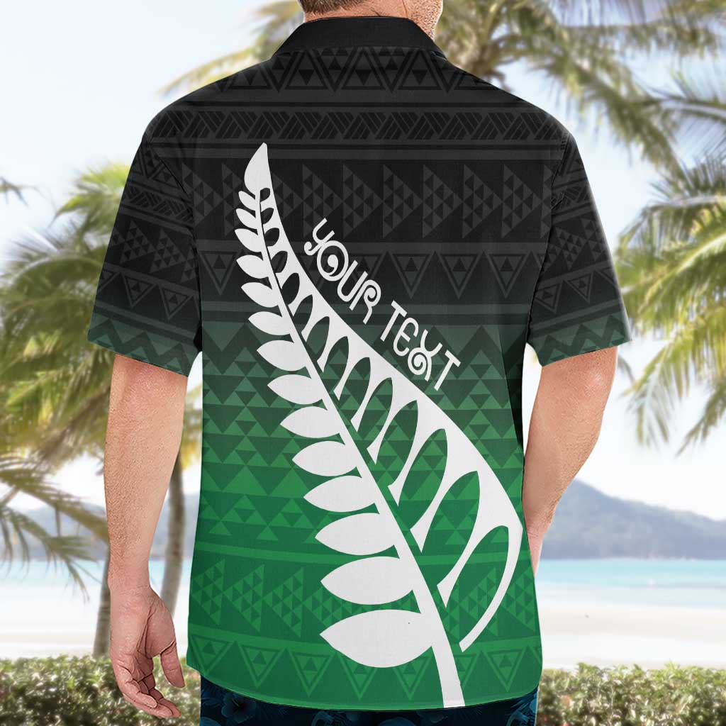 Green Silver Fern Spirit Taniko Tukutuku Personalised Hawaiian Shirt LT9 - Polynesian Pride