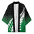 Green Silver Fern Spirit Taniko Tukutuku Personalised Kimono - Polynesian Pride