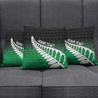 Green Silver Fern Spirit Taniko Tukutuku Personalised Pillow Cover - Polynesian Pride