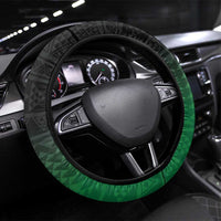 Green Silver Fern Spirit Taniko Tukutuku Steering Wheel Cover LT9 Universal Fit Green - Polynesian Pride