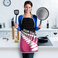 Pink Silver Fern Spirit Taniko Tukutuku Personalised Apron - Polynesian Pride
