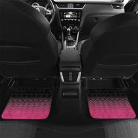 Pink Silver Fern Spirit Taniko Tukutuku Personalised Car Mats LT9 Set 2pcs - Back Pink - Polynesian Pride