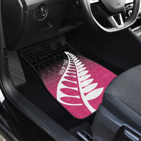 Pink Silver Fern Spirit Taniko Tukutuku Personalised Car Mats LT9 - Polynesian Pride