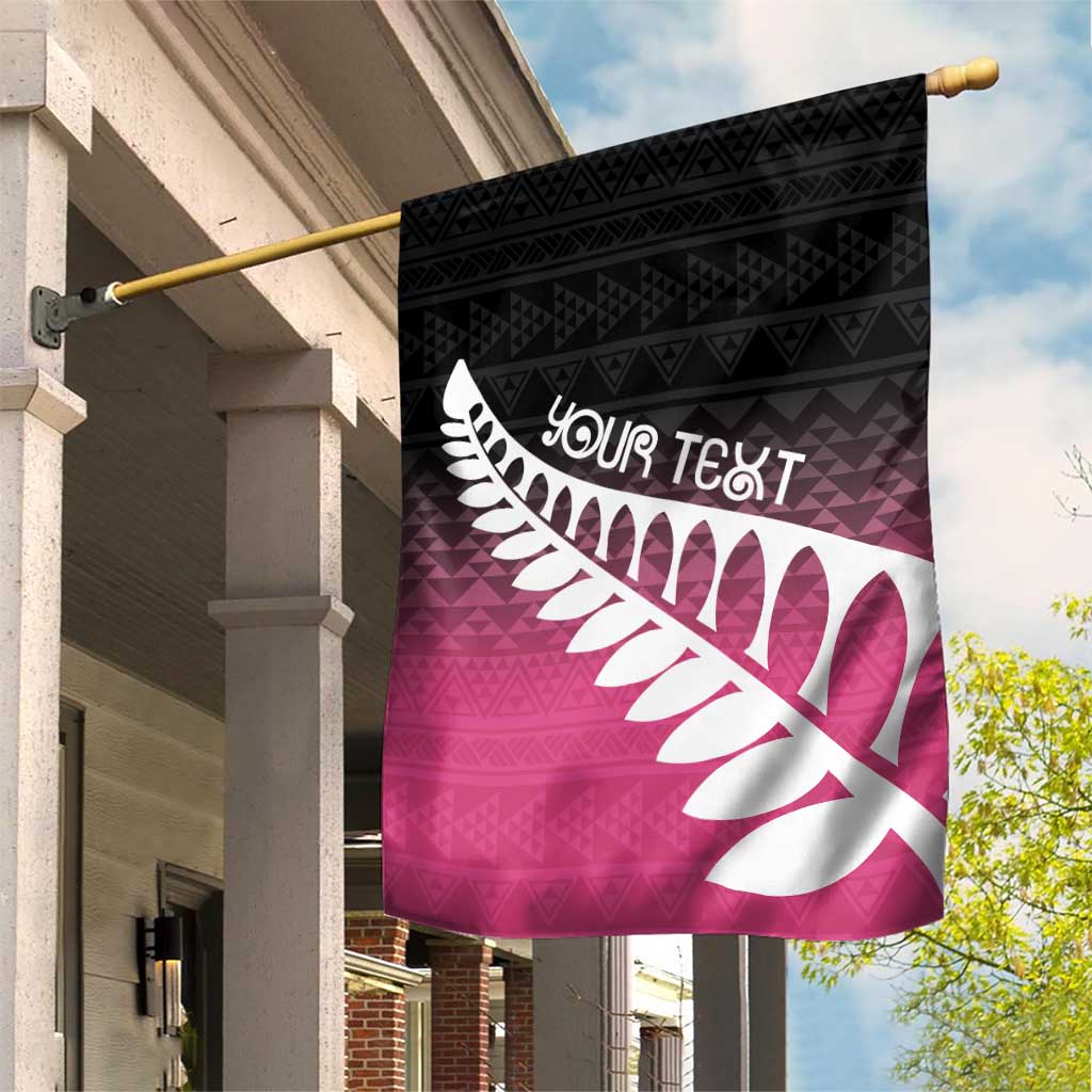 Pink Silver Fern Spirit Taniko Tukutuku Personalised Garden Flag LT9 House Flag Pink - Polynesian Pride