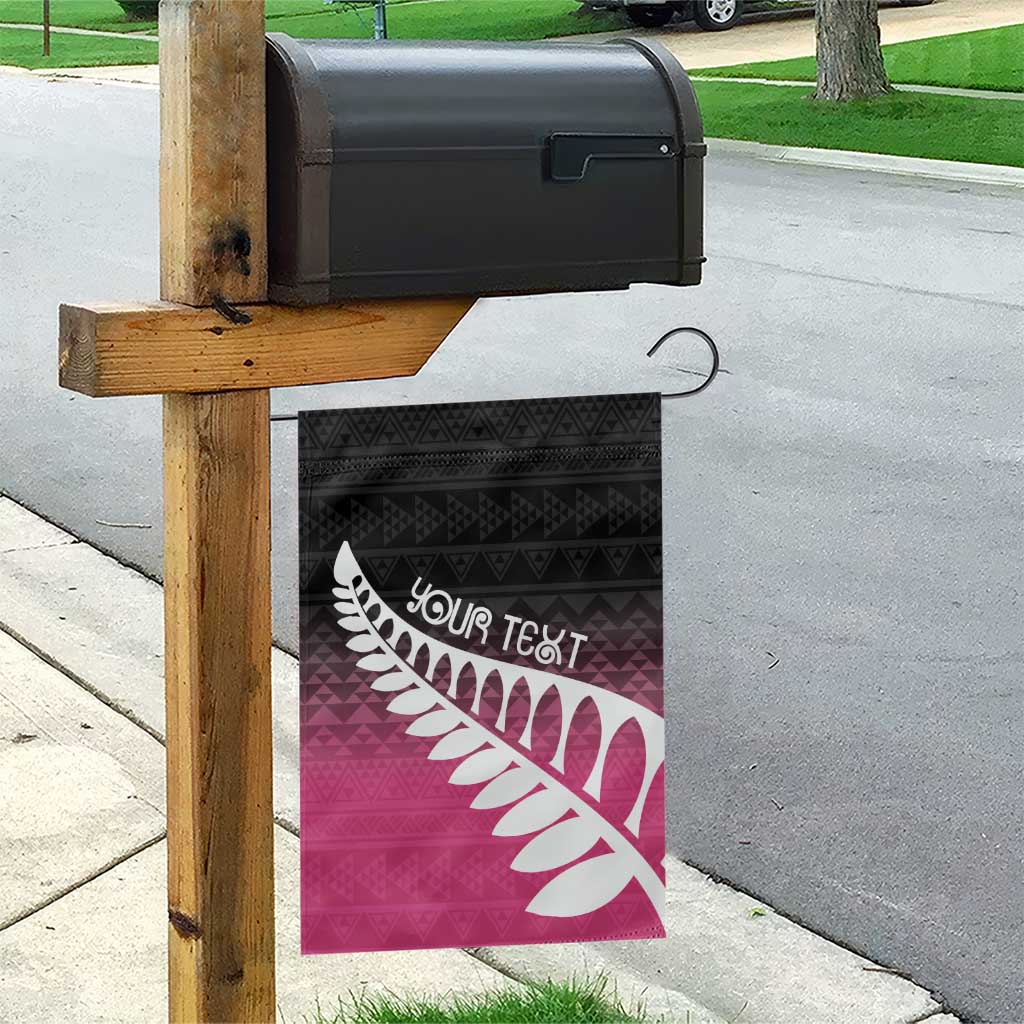 Pink Silver Fern Spirit Taniko Tukutuku Personalised Garden Flag LT9 - Polynesian Pride