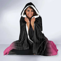 Pink Silver Fern Spirit Taniko Tukutuku Personalised Hooded Blanket LT9 - Polynesian Pride