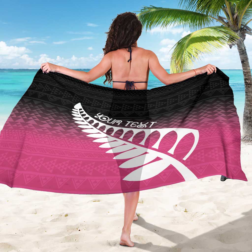 Pink Silver Fern Spirit Taniko Tukutuku Personalised Sarong