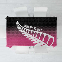 Pink Silver Fern Spirit Taniko Tukutuku Personalised Tablecloth LT9 Pink - Polynesian Pride