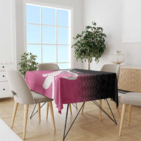 Pink Silver Fern Spirit Taniko Tukutuku Personalised Tablecloth LT9 - Polynesian Pride
