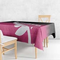 Pink Silver Fern Spirit Taniko Tukutuku Personalised Tablecloth LT9 - Polynesian Pride