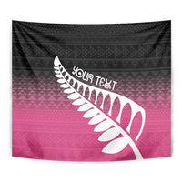 Pink Silver Fern Spirit Taniko Tukutuku Personalised Tapestry