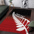 Red Silver Fern Spirit Taniko Tukutuku Personalised Area Rug