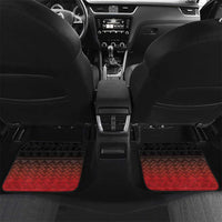 Red Silver Fern Spirit Taniko Tukutuku Personalised Car Mats