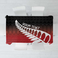 Red Silver Fern Spirit Taniko Tukutuku Personalised Tablecloth LT9 Red - Polynesian Pride