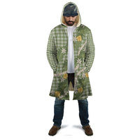 Aloha Puakenikeni Anthurium Pikake Lei Cloak Green Hawaiian Palaka Pattern