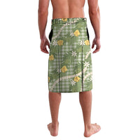 Aloha Puakenikeni Anthurium Pikake Lei Lavalava Green Hawaiian Palaka Pattern LT9 - Polynesian Pride