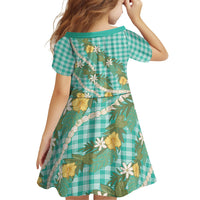 Aloha Puakenikeni Anthurium Pikake Lei Family Matching Summer Maxi Dress and Hawaiian Shirt Marine Hawaiian Palaka Pattern