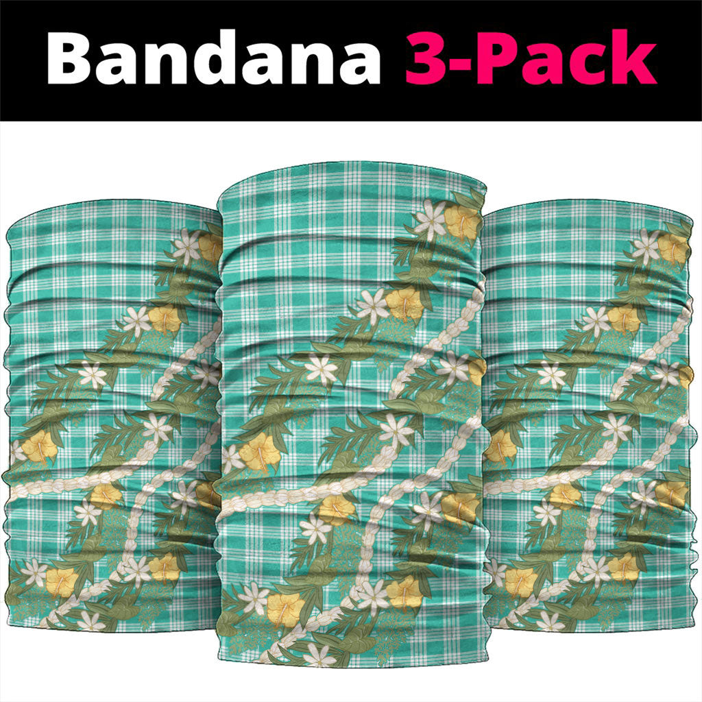 Aloha Puakenikeni Anthurium Pikake Lei Neck Gaiter Marine Hawaiian Palaka Pattern LT9 package One Size: 25*50cm Marine - Polynesian Pride