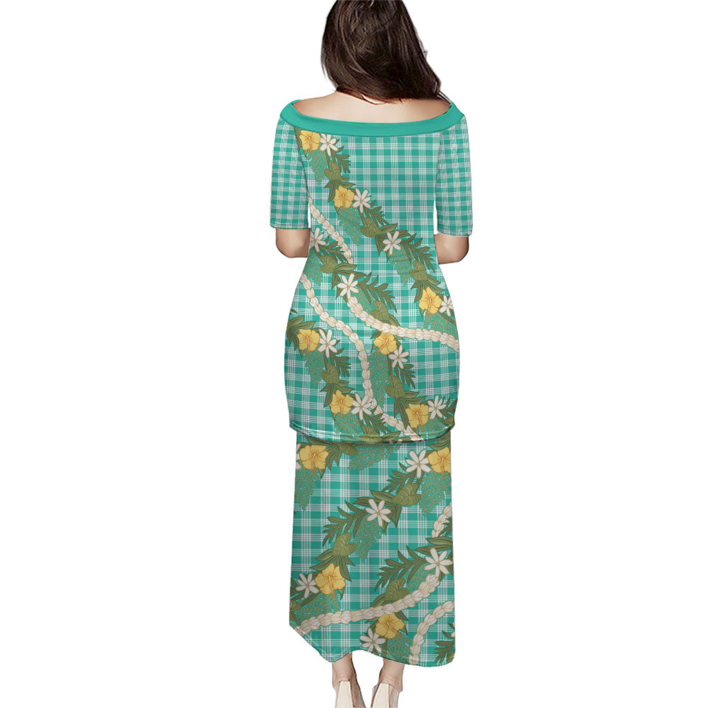 Aloha Puakenikeni Anthurium Pikake Lei Puletasi Marine Hawaiian Palaka Pattern LT9 - Polynesian Pride
