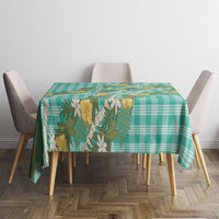 Aloha Puakenikeni Anthurium Pikake Lei Tablecloth Marine Hawaiian Palaka Pattern