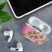 Aloha Puakenikeni Anthurium Pikake Lei AirPods Case Tropical Pink Hawaiian Palaka Pattern