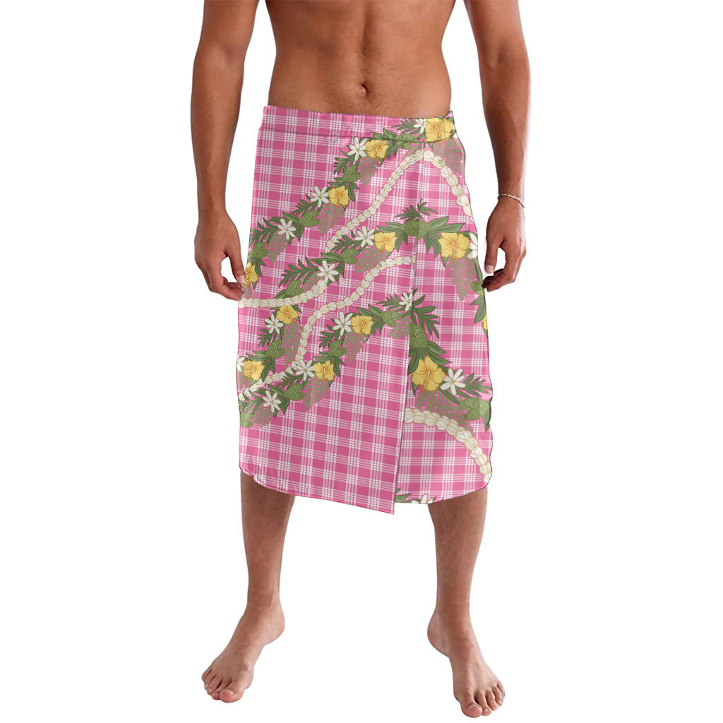 Aloha Puakenikeni Anthurium Pikake Lei Lavalava Tropical Pink Hawaiian Palaka Pattern LT9 Pink - Polynesian Pride