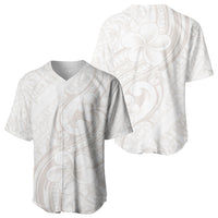 Hawaii Plumeria Lokelani Pikake Lei Baseball Jersey Sandy Beige Polynesian Tattoo