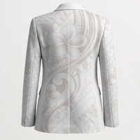 Hawaii Plumeria Lokelani Pikake Lei Blazer Sandy Beige Polynesian Tattoo LT9 - Polynesian Pride