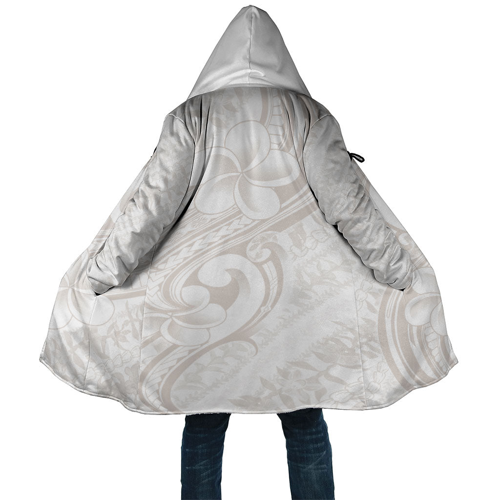 Hawaii Plumeria Lokelani Pikake Lei Cloak Sandy Beige Polynesian Tattoo LT9 Unisex Beige - Polynesian Pride