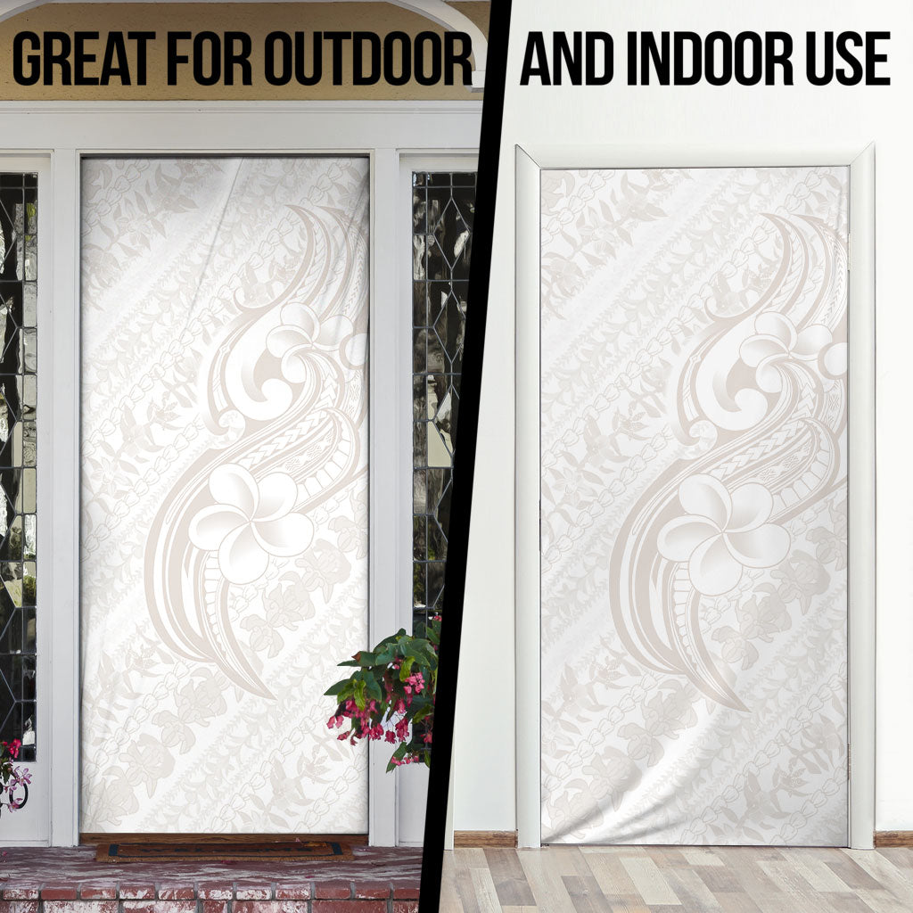Hawaii Plumeria Lokelani Pikake Lei Door Cover Sandy Beige Polynesian Tattoo LT9 - Polynesian Pride
