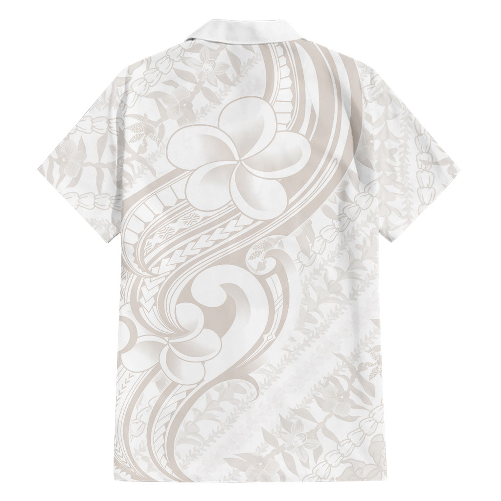 Hawaii Plumeria Lokelani Pikake Lei Family Matching Tank Maxi Dress and Hawaiian Shirt Sandy Beige Polynesian Tattoo