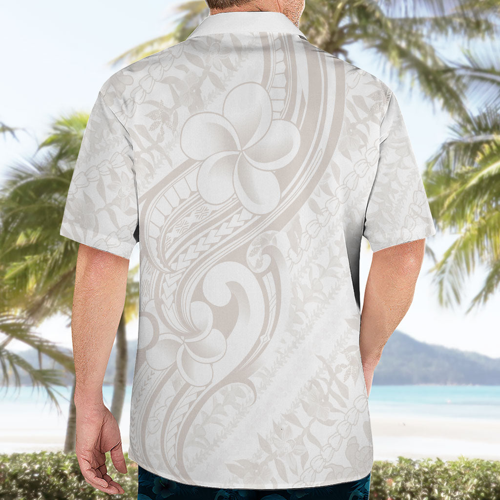 Hawaii Plumeria Lokelani Pikake Lei Hawaiian Shirt Sandy Beige Polynesian Tattoo LT9 - Polynesian Pride
