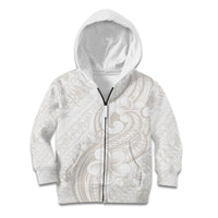 Hawaii Plumeria Lokelani Pikake Lei Kid Hoodie Sandy Beige Polynesian Tattoo