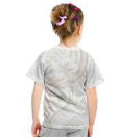 Hawaii Plumeria Lokelani Pikake Lei Kid T Shirt Sandy Beige Polynesian Tattoo LT9 - Polynesian Pride